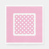 Serviette En Papier Points roses et blancs (Devant)