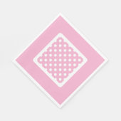 Serviette En Papier Points roses et blancs (Coin)