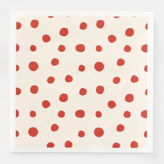 Serviette En Papier Points rouges d'été (Devant)
