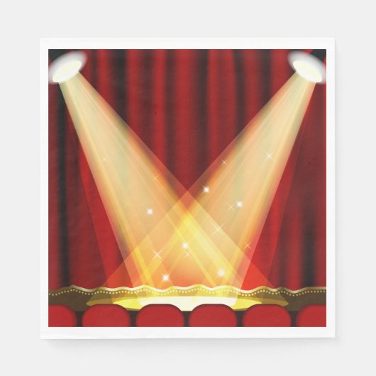 Serviette En Papier Points saillants sur scène (Devant)