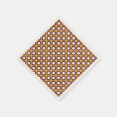 Serviette En Papier Points tournés, caramel, crème et chocolat (Coin)