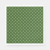 Serviette En Papier Points verts et blancs (Devant)