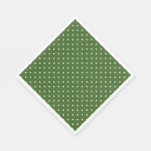 Serviette En Papier Points verts et blancs (Coin)