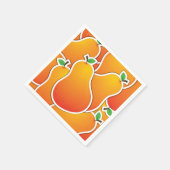 Serviette En Papier Poire orange funky (Coin)