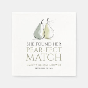 Serviette En Papier Poires Fantaisistes Mariage Idéal Enterrement de V