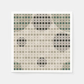 Serviette En Papier Pois Abstraits couleur crème (foncé) g9 (Devant)