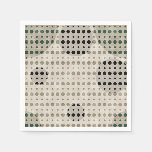 Serviette En Papier Pois Abstraits couleur crème (foncé) g9 (Devant)