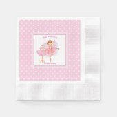 Serviette En Papier Pois Ballerina rose blanc (Devant)