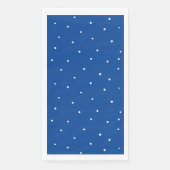 Serviette En Papier Pois blancs mignons avec arrière - plan bleu (Devant)