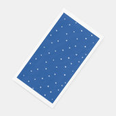 Serviette En Papier Pois blancs mignons avec arrière - plan bleu (Coin)