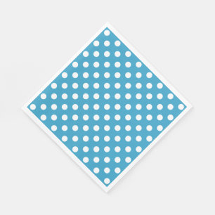 Serviette En Papier Pois blancs sur Arrière - plan bleu Peacock