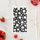 Serviette En Papier Pois blancs sur noir | (En situation)