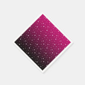 Serviette En Papier Pois blancs sur pourpre et dégradé noir. (Coin)