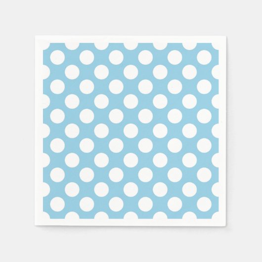 Serviette En Papier Pois Bleus, Motif Pointe Polka, Points, Pointe (Devant)