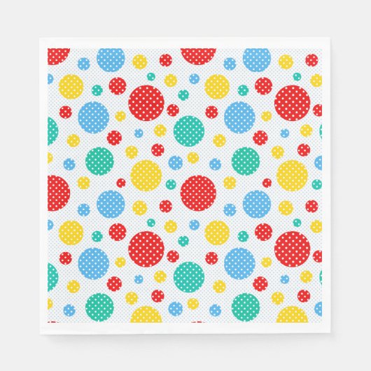 Serviette En Papier Pois coloré (Devant)