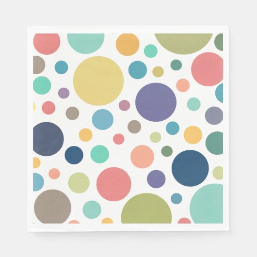 Serviette En Papier Pois colorés (Devant)