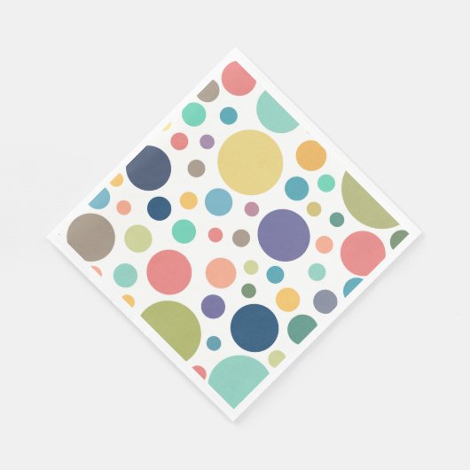 Serviette En Papier Pois colorés (Coin)