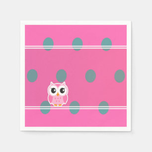 Serviette En Papier Pois cool tendance avec chouette