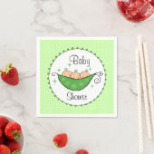 Serviette En Papier Pois dans mon pois Triplés (En situation)