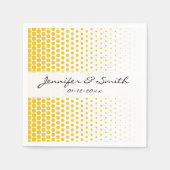 Serviette En Papier Pois de citron profond Blanc moderne (Devant)