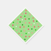 Serviette En Papier Pois de pastèque rose et vert (Coin)