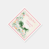 Serviette En Papier Pois de pois doux baby shower vert rose (Coin)