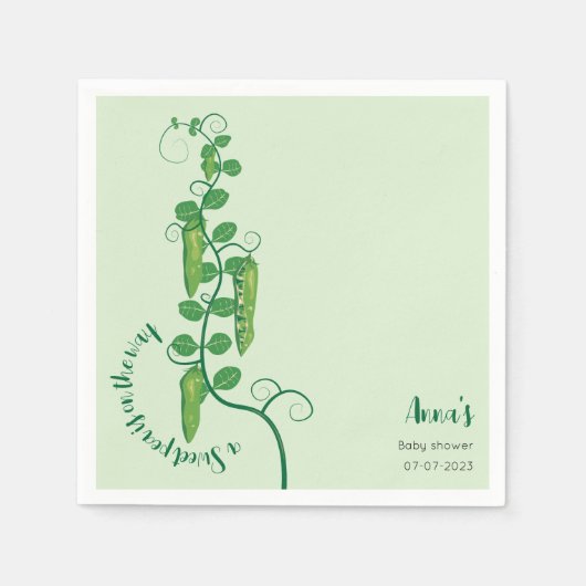 Serviette En Papier Pois doux (Devant)