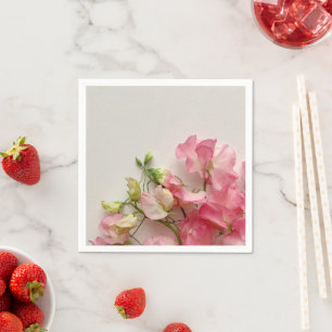 Serviette En Papier Pois doux rose frais