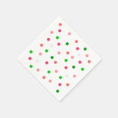 Serviette En Papier Pois en couleur pastèque (Coin)