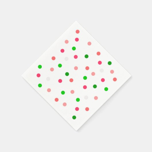 Serviette En Papier Pois en couleur pastèque (Coin)