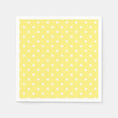 Serviette En Papier Pois jaunes et blancs (Devant)