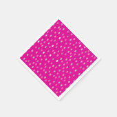 Serviette En Papier Pois magenta (Coin)