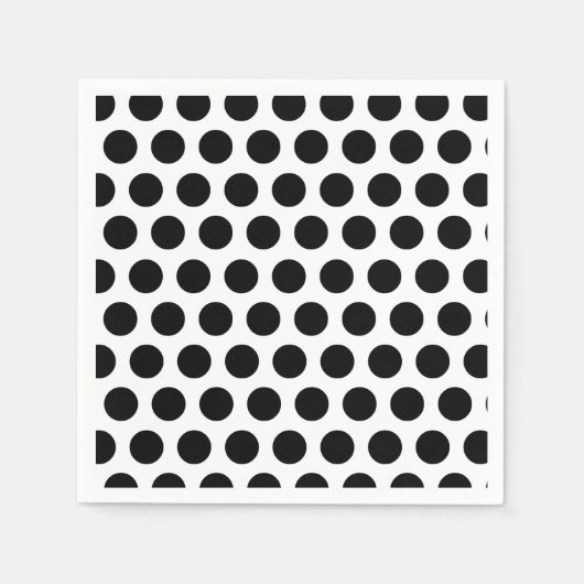 Serviette En Papier Pois noir (Devant)