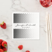 Serviette En Papier Pois noir blanc moderne (En situation)