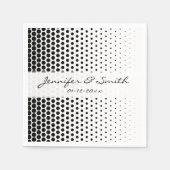 Serviette En Papier Pois noir blanc moderne (Devant)