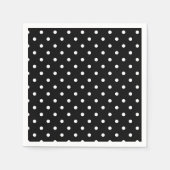 Serviette En Papier Pois noir et blanc (Devant)