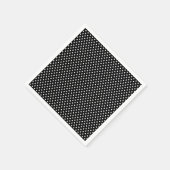Serviette En Papier Pois noir et blanc rétro (Coin)
