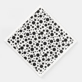 Serviette En Papier Pois noirs en blanc | (Coin)