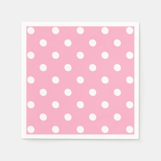 Serviette En Papier Pois rose (Devant)