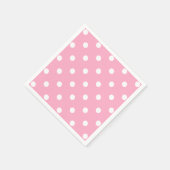 Serviette En Papier Pois rose (Coin)