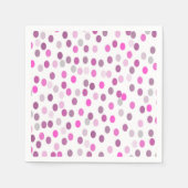 Serviette En Papier Pois rose classique sur blanc (Devant)