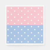 Serviette En Papier Pois rose et bleu (Devant)