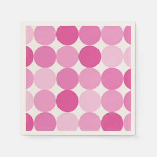 Serviette En Papier Pois roses élégants pour fille mignonne