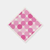Serviette En Papier Pois roses élégants pour fille mignonne (Coin)