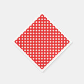 Serviette En Papier Pois rouge et blanc fête d'anniversaire (Coin)