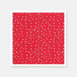 Serviette En Papier Pois rouges