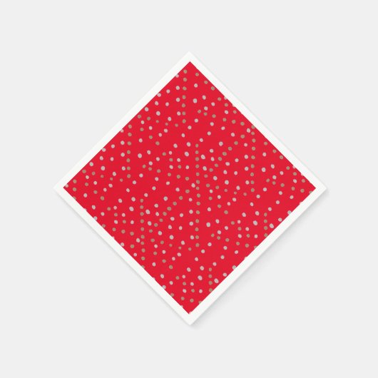 Serviette En Papier Pois rouges (Coin)