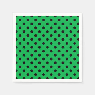 Serviette En Papier Pois vert et noir