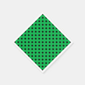 Serviette En Papier Pois vert et noir (Coin)