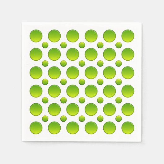 Serviette En Papier Pois verts. (Devant)